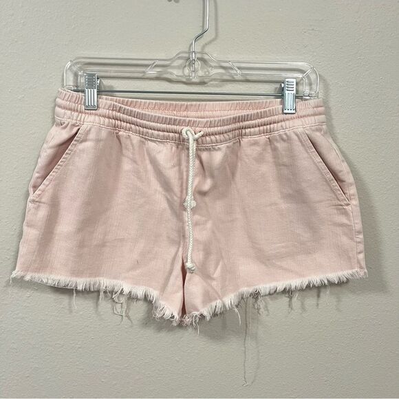 Aerie Raw Hem Light Pink Mini Shorts size MEDIUM - Picture 2 of 7